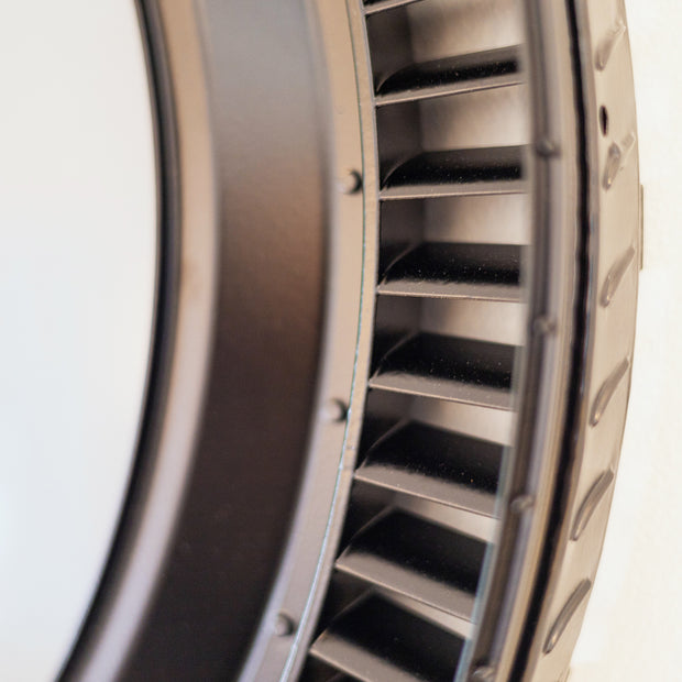 GREY ENGINE STATOR ACRYLIC CLOCK