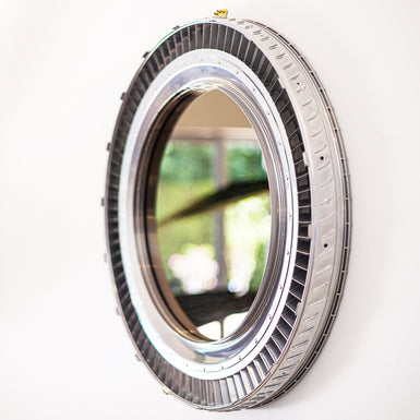 SILVER ENGINE STATOR MIRROR